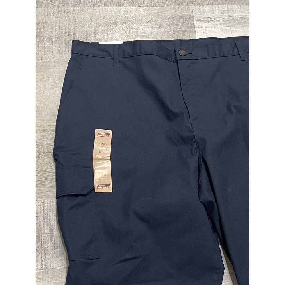 Dickies Mens 44x32 Navy Blue Relaxed Fit Cargo Pants Straight Leg Flex Work pant - Picture 3 of 6